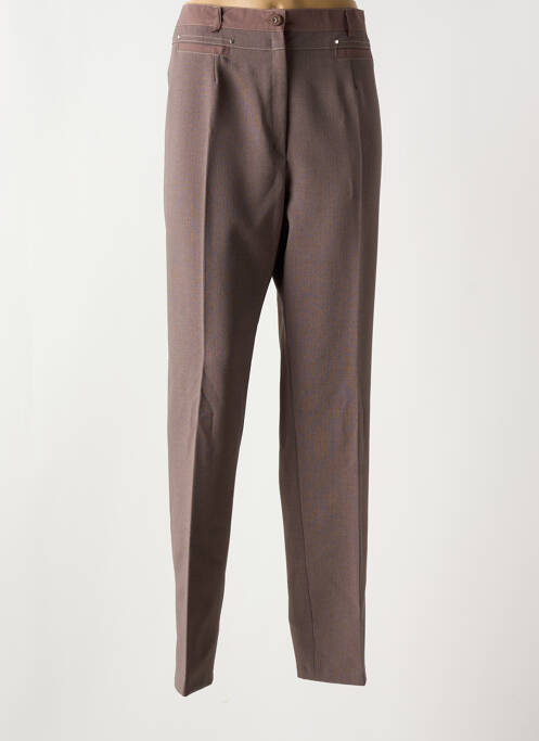 Pantalon droit marron CHRISTINE LAURE pour femme