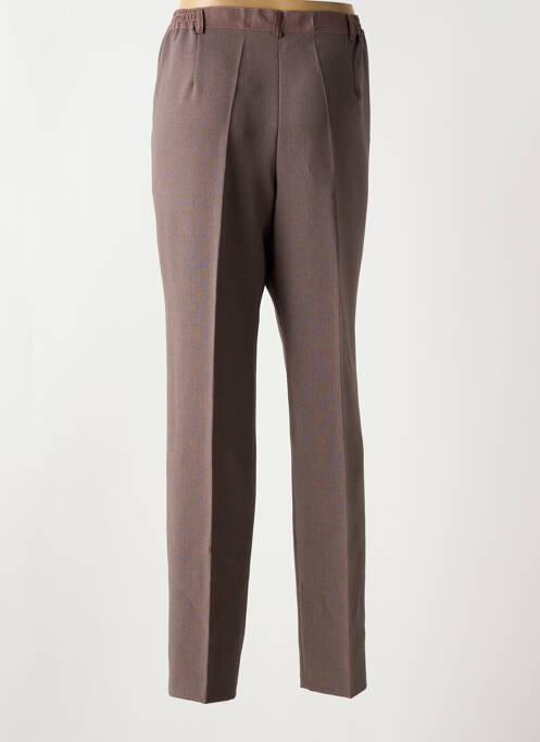 Pantalon droit marron CHRISTINE LAURE pour femme
