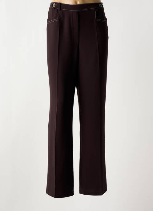 Pantalon droit marron CHRISTINE LAURE pour femme
