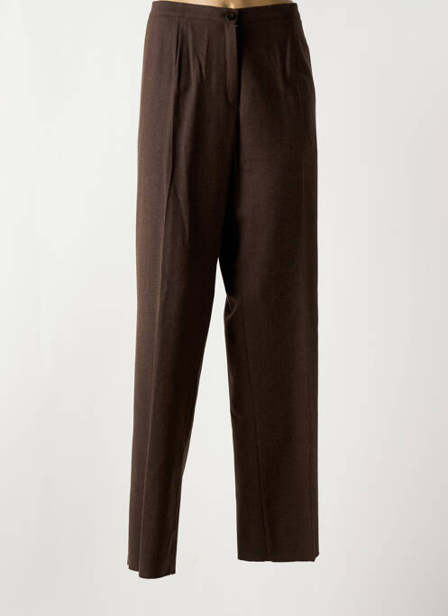 Pantalon droit marron GRIFFON pour femme