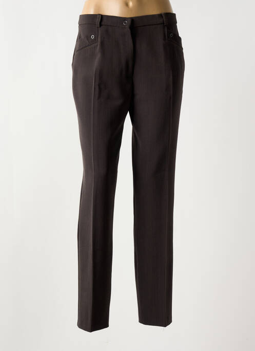 Pantalon slim marron CHRISTINE LAURE pour femme
