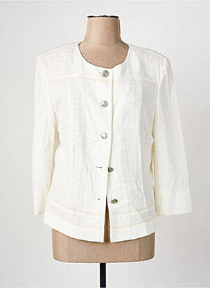Veste chic fermeture boutonnée sur le devant beige CHRISTINE LAURE femme