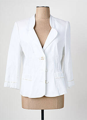 Blazer coupe cintrée blanc CHRISTINE LAURE femme