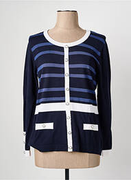 Pull coupe cintrée manches longues bleu MARBLE femme