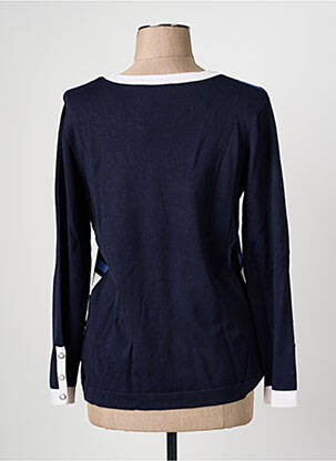 Pull coupe cintrée manches longues bleu MARBLE femme
