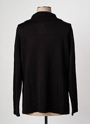 Pull col roulé coupe cintrée manches longues noir CHRISTINE LAURE femme