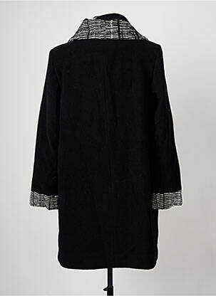 Manteau long coupe cintrée sans capuche noir CHRISTINE LAURE femme