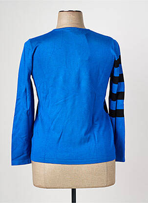 Pull coupe cintrée manches longues bleu MARBLE femme