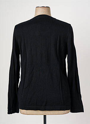 Gilet manches longues col rond noir CHRISTINE LAURE femme