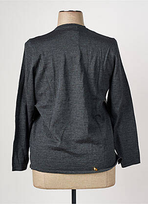 Pull tissage chiné manches longues gris FRANCE RIVOIRE femme