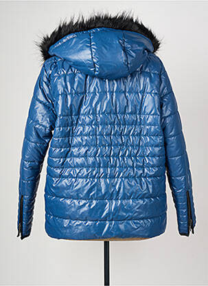 Doudoune manches longues a capuche bleu FRANCE RIVOIRE femme