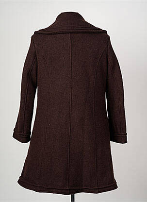 Manteau long coupe cintrée sans capuche marron JEAN GABRIEL femme