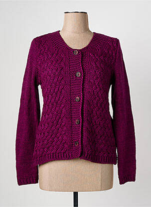 Gilet manches longues violet GRIFFON pour femme