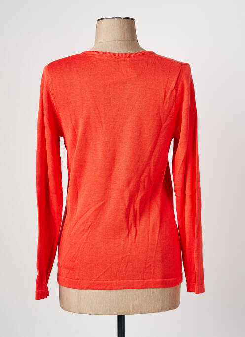Pull coupe cintrée manches longues orange CHRISTINE LAURE femme