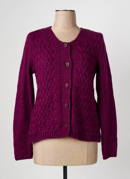 Gilet manches longues violet GRIFFON pour femme