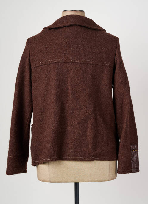 Manteau court marron QUATTRO pour femme