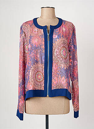 Veste casual col rond bleu GRIFFON femme