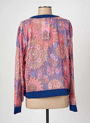 Veste casual col rond bleu GRIFFON femme