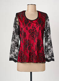 Top coupe cintrée manches longues noir GRIFFON femme