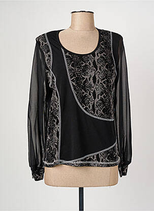 Top stretch manches longues noir GRIFFON femme