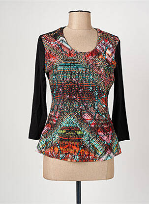 T-shirt manches longues manches longues noir CHRISTINE LAURE femme