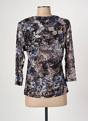 Top coupe cintrée manches 3/4 gris CHRISTINE LAURE femme