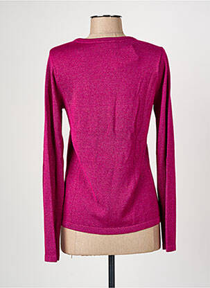 Pull coupe cintrée manches longues rose CHRISTINE LAURE femme