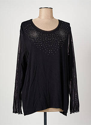 T-shirt manches longues manches longues noir CHRISTINE LAURE femme
