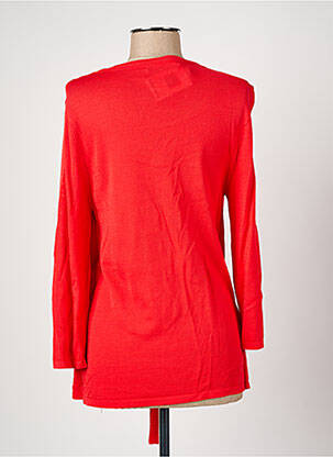 Pull tunique stretch manches longues orange CHRISTINE LAURE femme