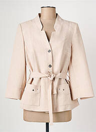 Veste chic col v beige CHRISTINE LAURE femme