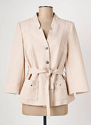 Veste chic tissage crêpe beige CHRISTINE LAURE femme