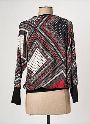 Blouse imprimé fantaisie manches longues noir CHRISTINE LAURE femme