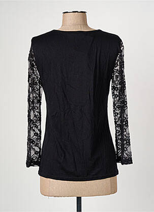 Top tissage jersey manches longues noir CHRISTINE LAURE femme