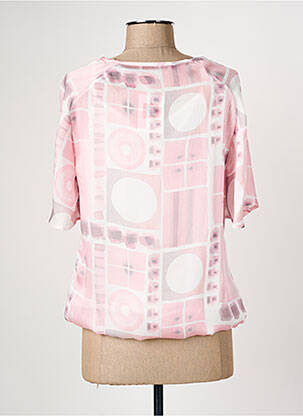 Blouse légère et transparente manches courtes rose CHRISTINE LAURE femme