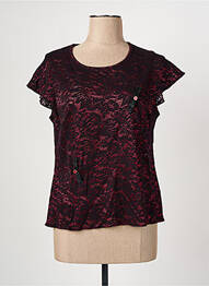 Top stretch manches courtes noir CHRISTINE LAURE femme