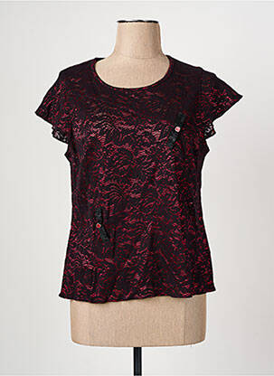 Top stretch manches courtes noir CHRISTINE LAURE femme