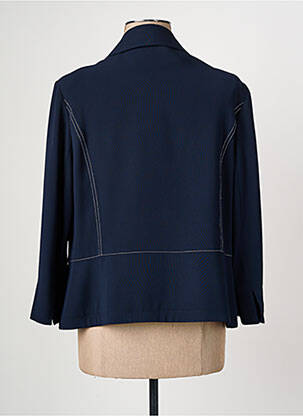 Blazer finition intérieure biaisée bleu CHRISTINE LAURE femme