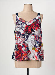 Top imprimé fantaisie fines bretelles bleu GRIFFON femme