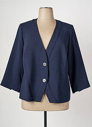Veste chic tissage crêpe bleu FRANCOISE DE FRANCE femme