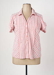 Chemisier manches courtes manches courtes rouge QUATTRO femme