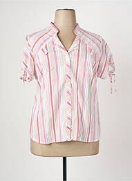 Chemisier manches courtes manches courtes rose QUATTRO femme