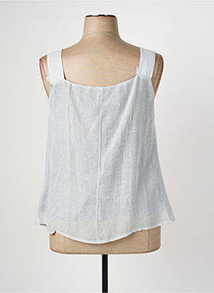 Top tissage crêpe fines bretelles gris FRANCE RIVOIRE femme