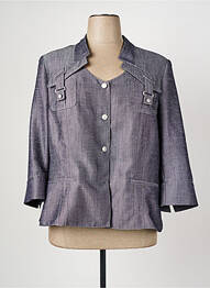 Veste casual epaulette bleu CHRISTINE LAURE femme