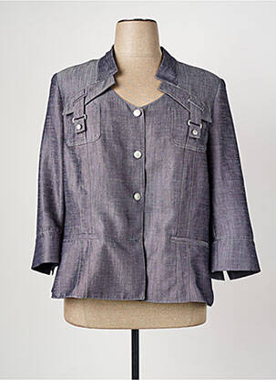 Veste casual epaulette bleu CHRISTINE LAURE femme
