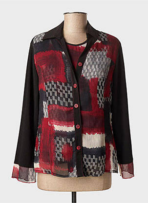 Twin-set coupe cintrée rouge FRANCE RIVOIRE femme