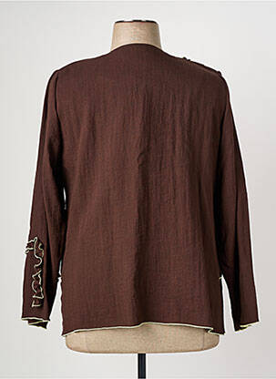 Veste casual epaulette marron JEAN GABRIEL femme