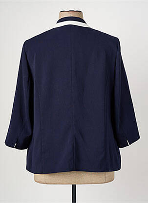 Blazer finition intérieure doublure satiné bleu FRANCE RIVOIRE femme