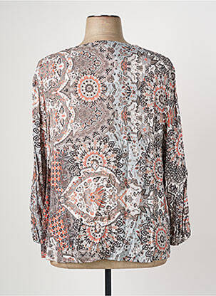Blouse imprimé fantaisie manches longues gris CHRISTINE LAURE femme