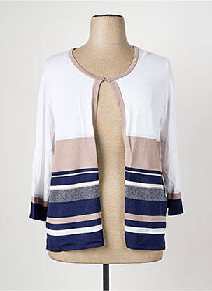 Gilet manches longues blanc CHRISTINE LAURE femme