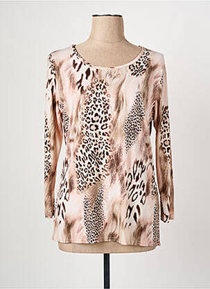 T-shirt beige MARBLE femme